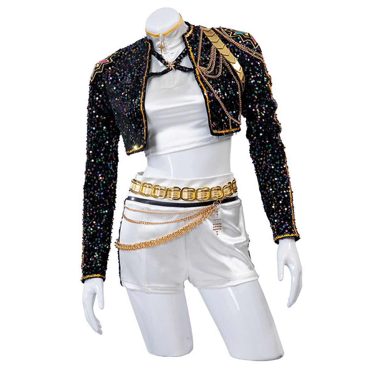 Damen Glitzerkostüm Gold