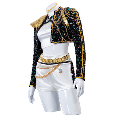 Damen Glitzerkostüm Gold