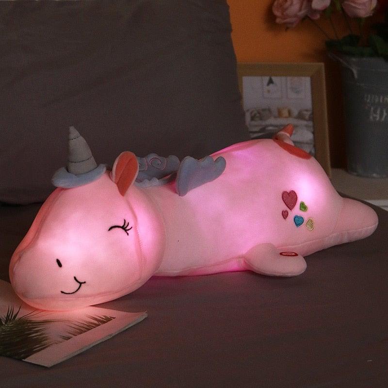 Lunacorn Einhorn Plüsch Regenbogen LEDs Kuscheltier - Norvielle