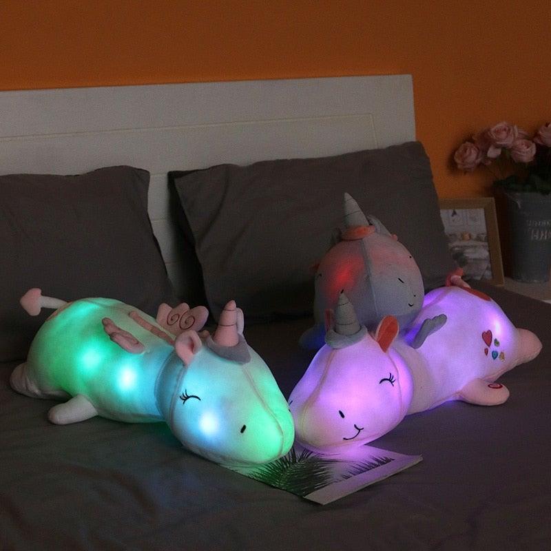 Lunacorn Leuchtendes Einhorn Plüsch Regenbogen-LEDs