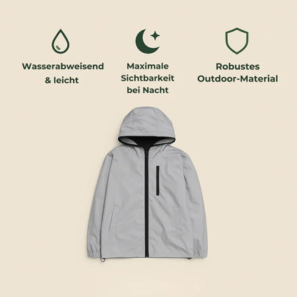 Reflektierende Laufjacke für Damen und Herren Leuchten Nachts