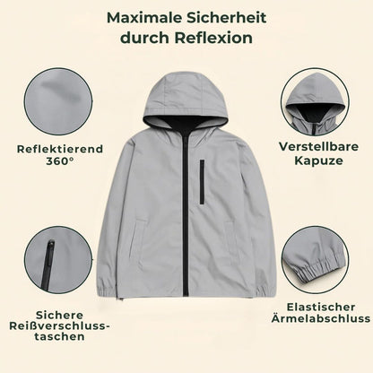 Reflektierende Laufjacke Unisex Vollreflektierend