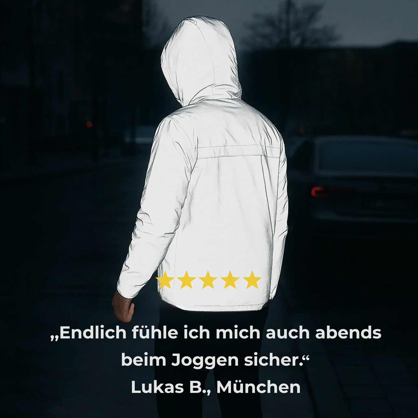Reflektierende Laufjacke Unisex Vollreflektierend