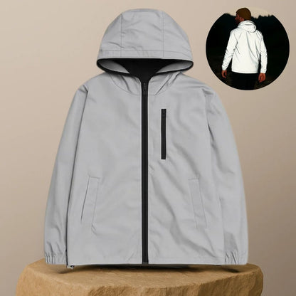 Reflektierende Laufjacke Unisex Vollreflektierend Schwarz - Norvielle