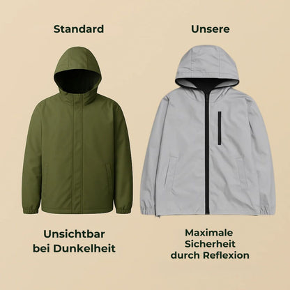 Reflektierende Laufjacke für Damen und Herren Leuchten Nachts