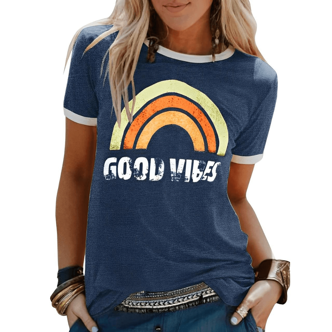 Damen T-Shirt Weiche Baumwolle Oversized Sommerleicht - Norvielle