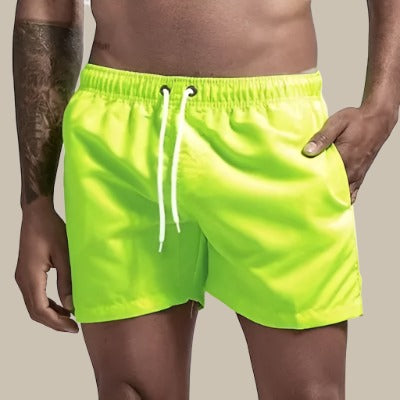 Herren Badeshorts Sommer Baumwolle Kordelzug Schwarz - Norvielle