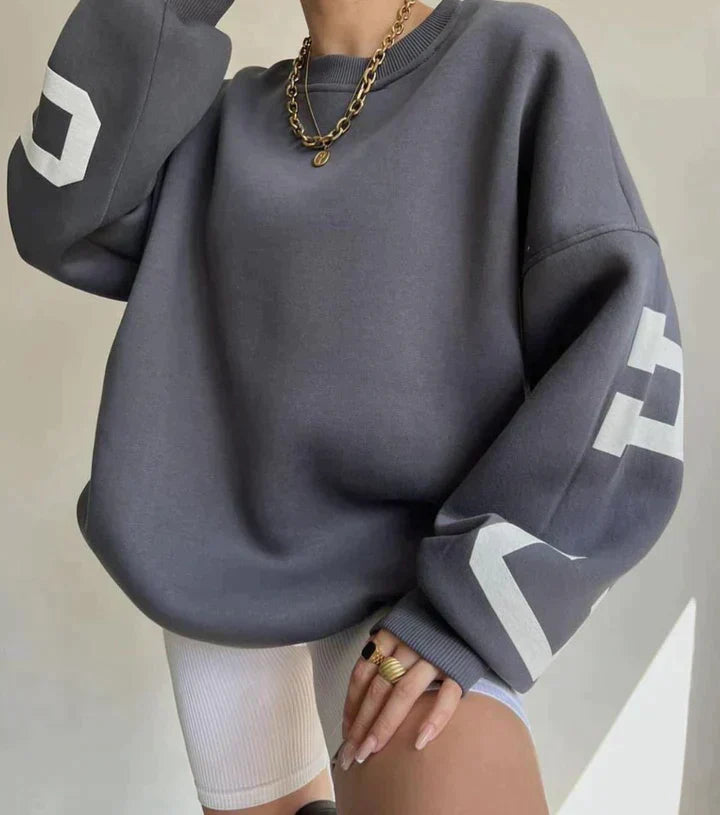 Damen Oversize Pullover Modisch Großzügig