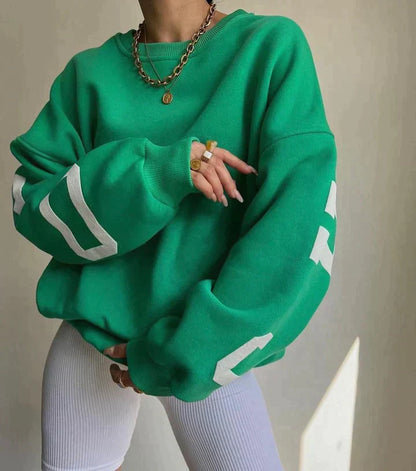 Damen Oversize Pullover Modisch Großzügig