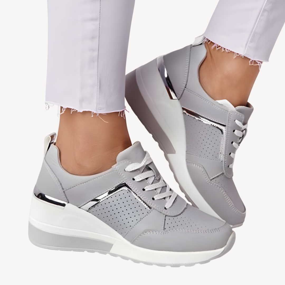 Damen Keil Sneaker Sommer Schuhe