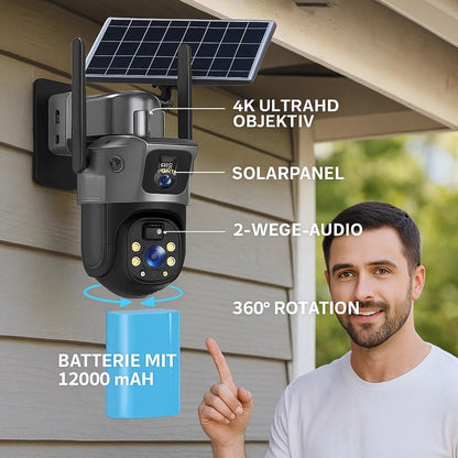 Wi-Fi Überwachungskamera Solarbetrieben für Außenbereich