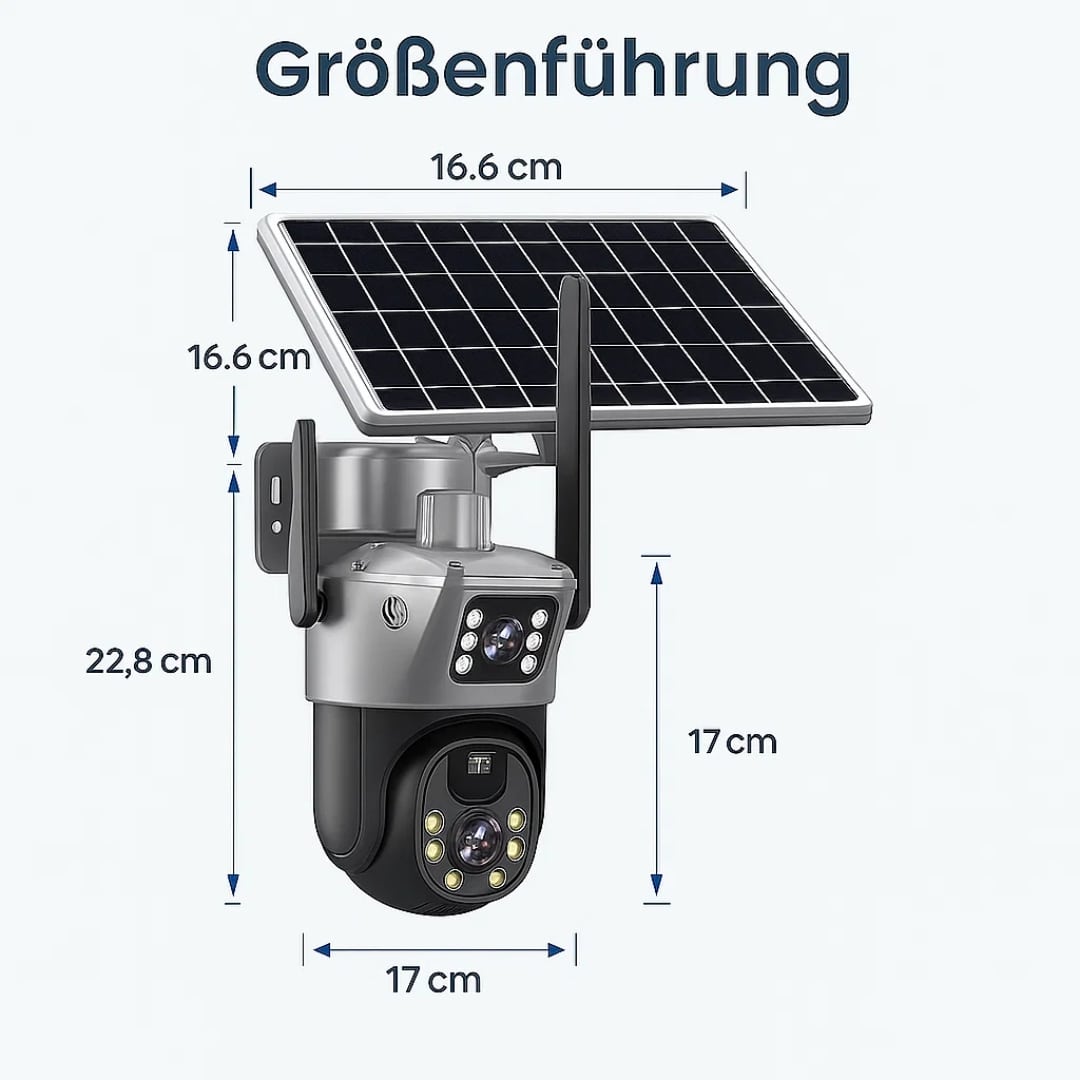 Wi-Fi Überwachungskamera Solarbetrieben für Außenbereich