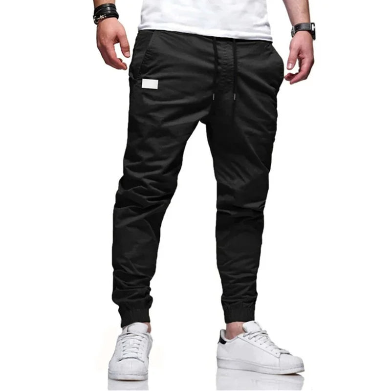 Herren Jogger Cargohose Sportlich Leicht Grau