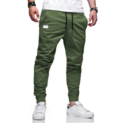 Herren Jogger Cargohose Sportlich Leicht Grau