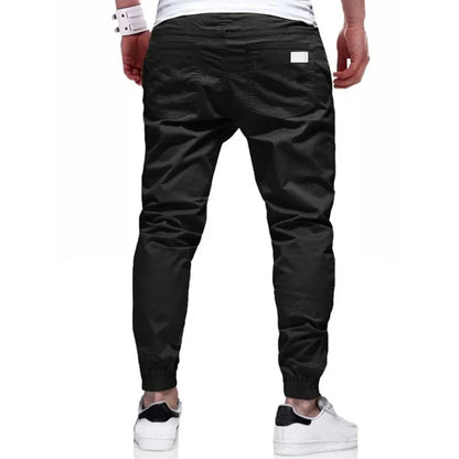 Herren Jogger Cargohose Sportlich Leicht Grau