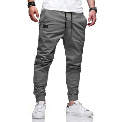 Herren Jogger Cargohose Sportlich Leicht Grau
