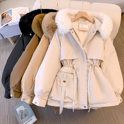 Damen Winterjacke Lange Kapuzen Warm - Norvielle