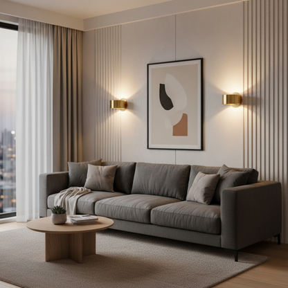 Moderne Wandleuchte aus Metall mit energiesparender LED-Technik Weiss
