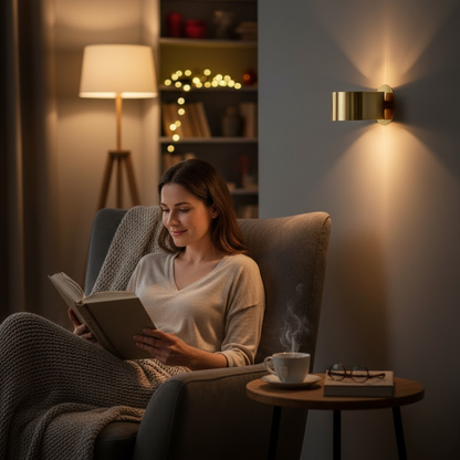 Moderne Wandleuchte aus Metall mit energiesparender LED-Technik Weiss