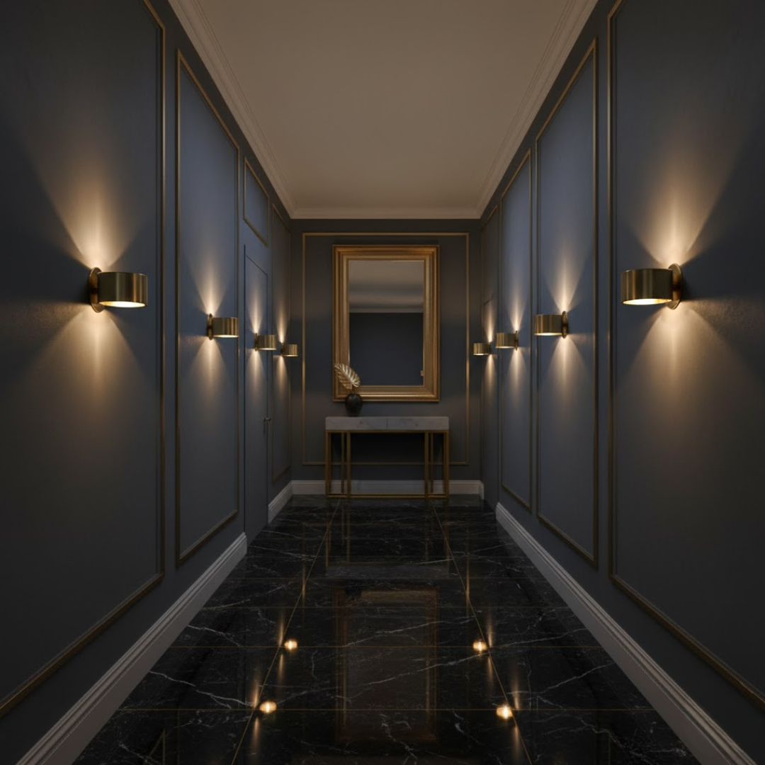 Moderne Wandleuchte aus Metall mit energiesparender LED-Technik Weiss