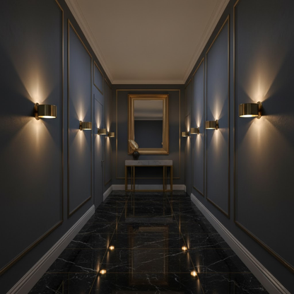 Moderne Wandleuchte aus Metall mit energiesparender LED-Technik Weiss