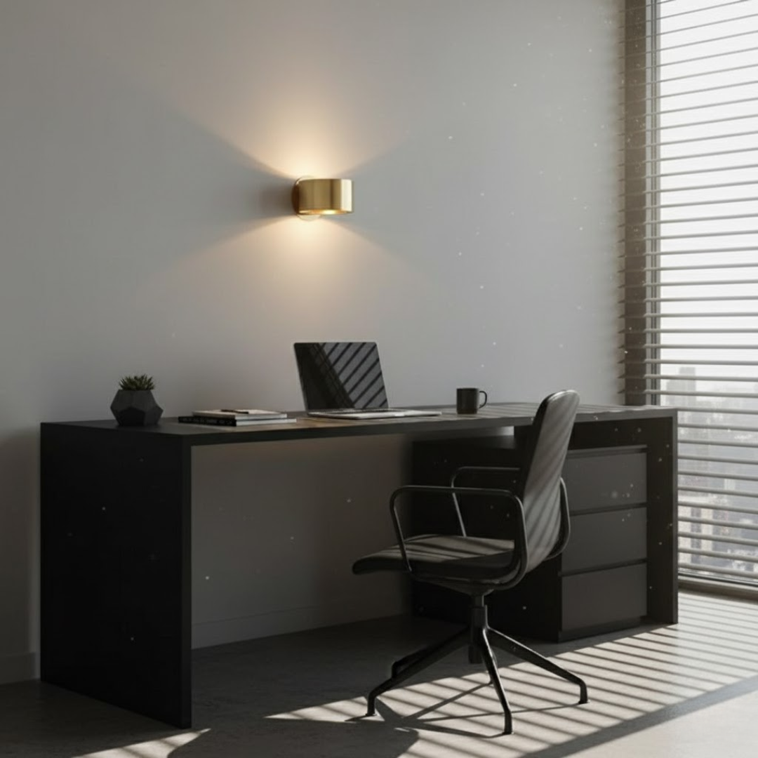 Moderne Wandleuchte aus Metall mit energiesparender LED-Technik Weiss