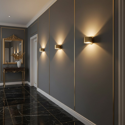Moderne Wandleuchte aus Metall mit energiesparender LED-Technik Weiss