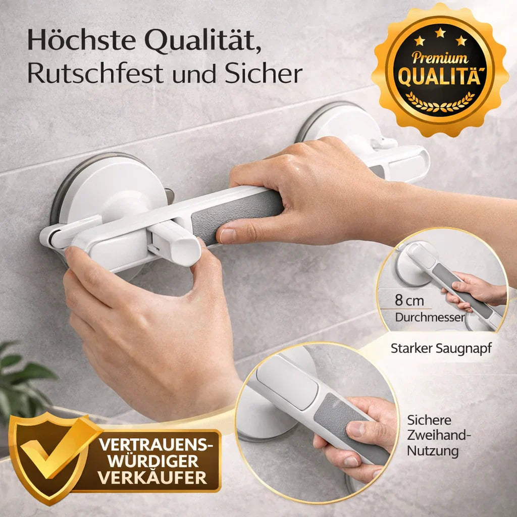 Saugnapf-Handgriff für Senioren, Dusche, Badewanne, Toilette