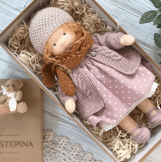 Waldorf-Puppe Poppi 35cm Bio-Baumwolle
