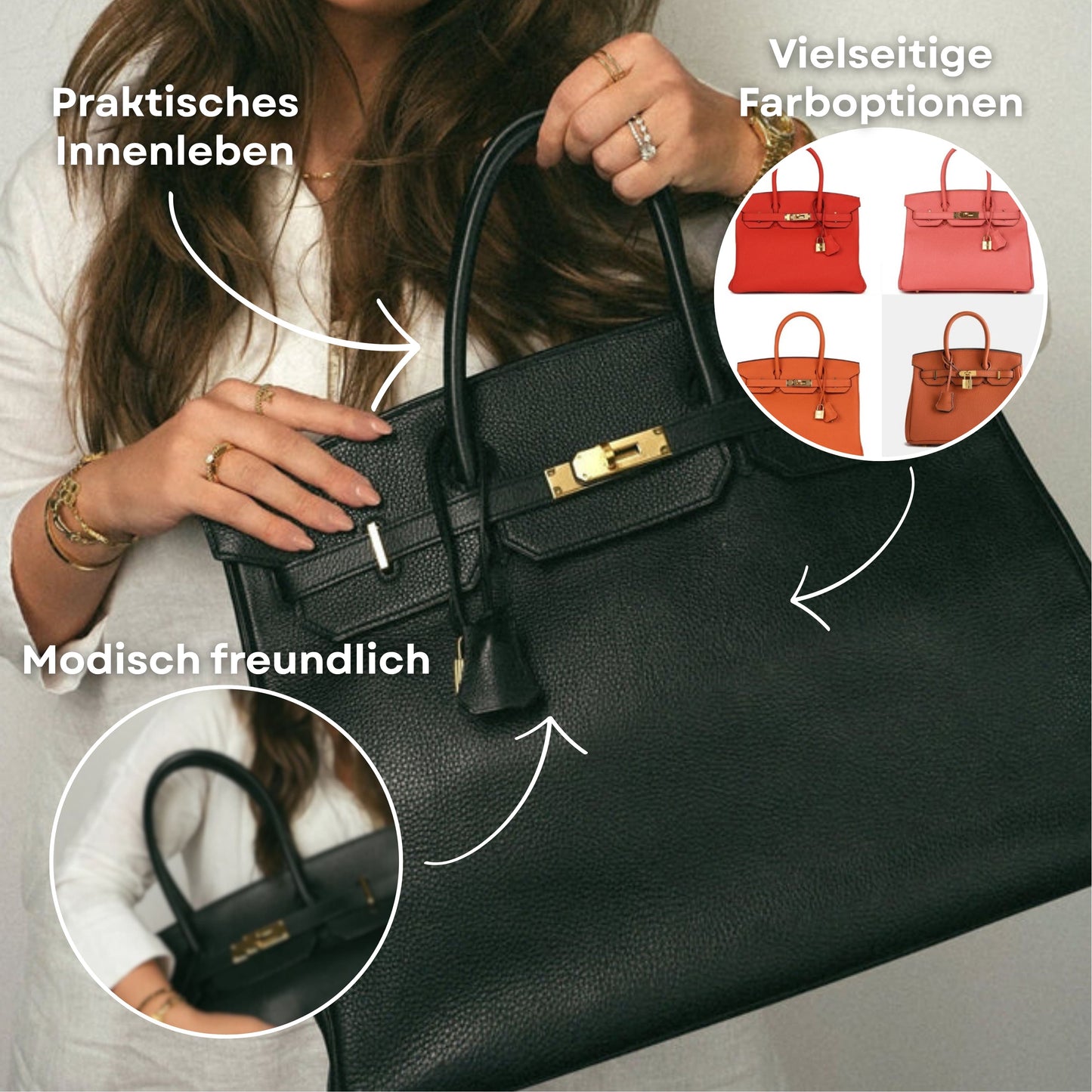 Damen Leder Umhängetasche Ledora