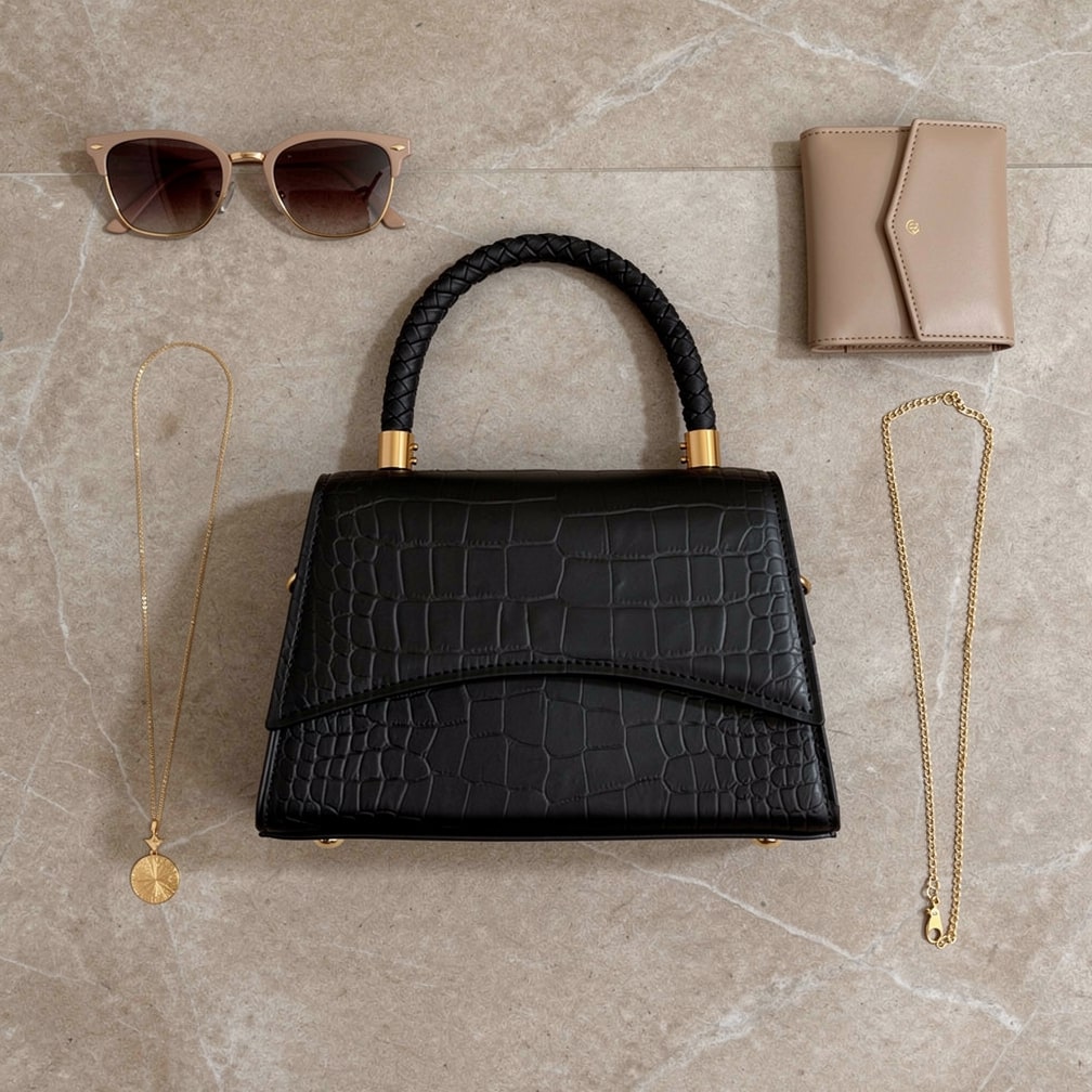 Damen Schultertasche Lederoptik Umhängetasche