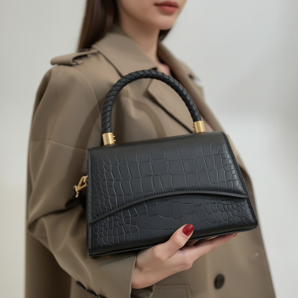 Damen Schultertasche Lederoptik Umhängetasche