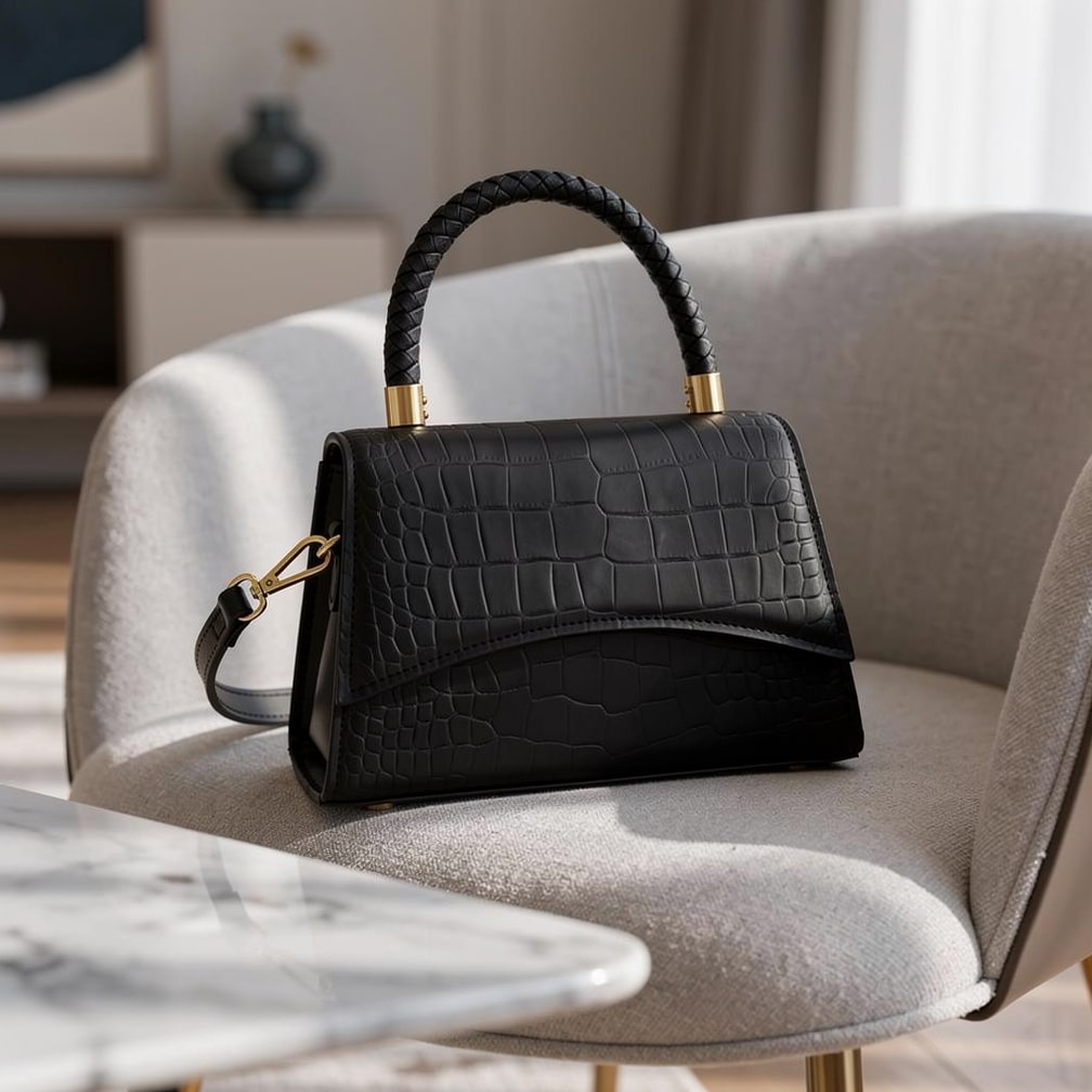 Damen Schultertasche Lederoptik Umhängetasche