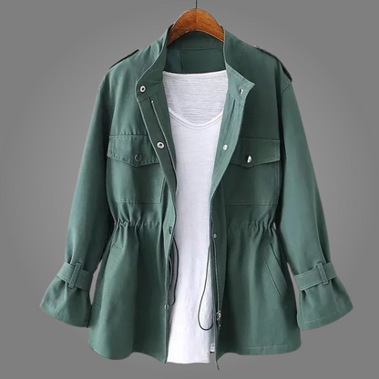 Damen Übergangsjacke Moderner Utility Schnitt Vielseitig