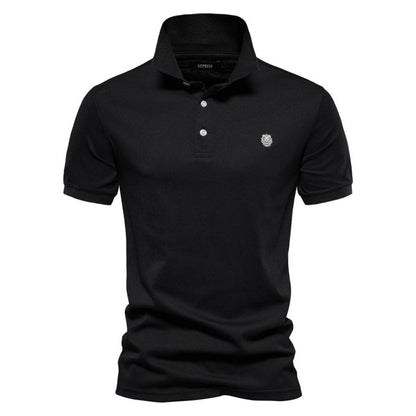 Herren Polo-Shirt Klassisch Knopf-Verschluss Weiß - Norvielle