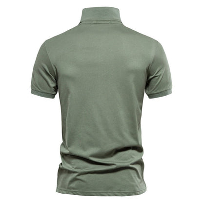 Herren Poloshirt Schmal Geschnitten Zeitlos Weiß