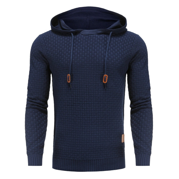 Herren Kapuzenpullover Strukturiert Modern Schwarz - Norvielle