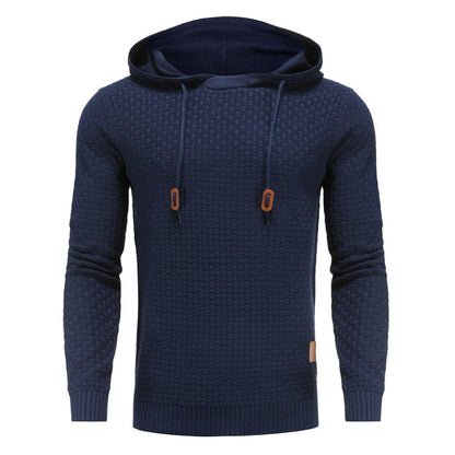 Herren Kapuzenpullover Strukturiert Modern Schwarz - Norvielle