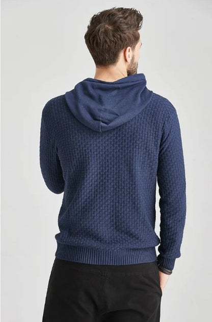 Herren Kapuzenpullover Strukturiert Modern