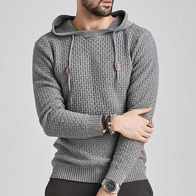 Herren Kapuzenpullover Strukturiert Modern