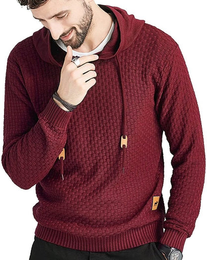 Herren Kapuzenpullover Strukturiert Modern
