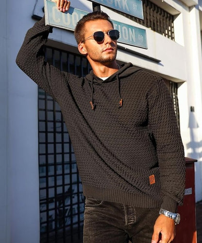 Herren Kapuzenpullover Strukturiert Modern