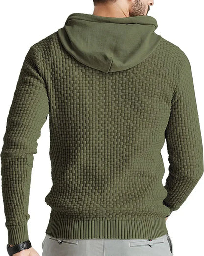 Herren Kapuzenpullover Strukturiert Modern