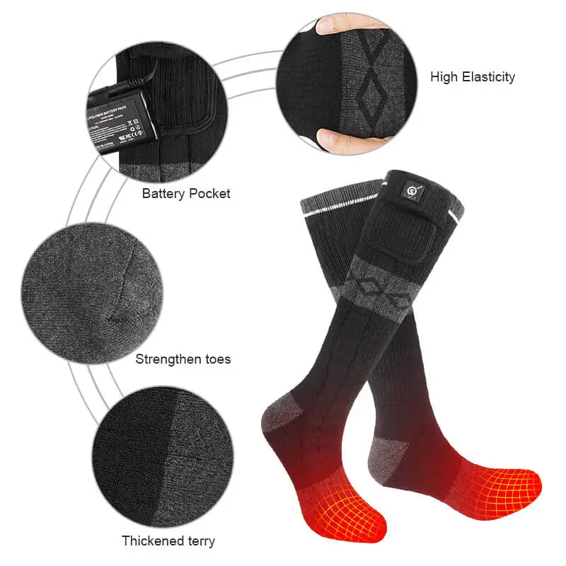 Beheizbare Socken 7.4V für Männer Frauen Wärme