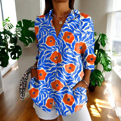 Elegante Damen Bluse Vintage Stil