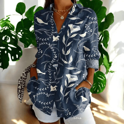Elegante Damen Bluse Vintage Stil