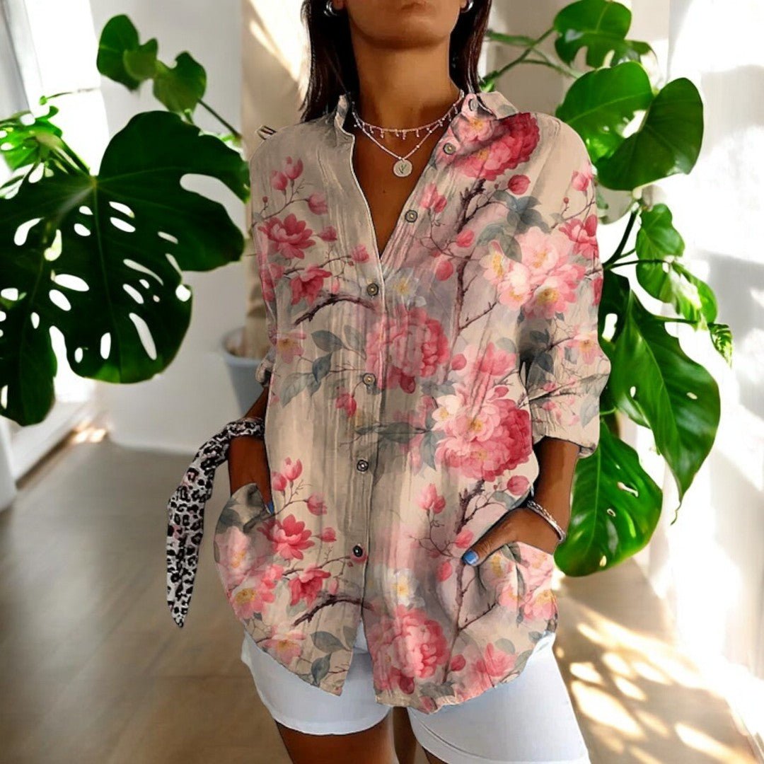 Elegante Damen Bluse Vintage Stil