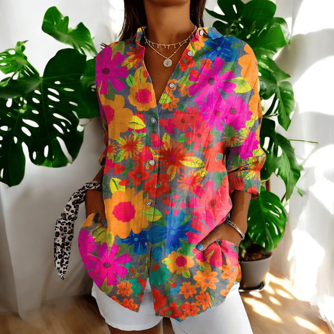 Elegante Damen Bluse Vintage Stil