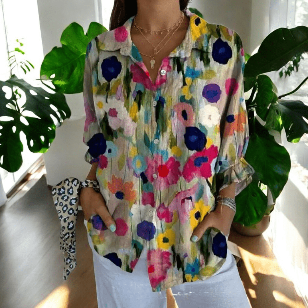 Elegante Damen Bluse Vintage Stil