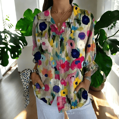 Elegante Damen Bluse Vintage Stil